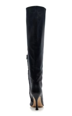Staud Cami Leather Knee Boots -Lady Fashion Store staud black cami leather boots 3