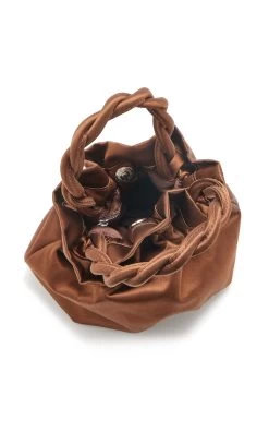 Staud Grace Satin Top Handle Bag 9 Staud Grace Satin Top Handle Bag -Lady Fashion Store staud brown grace bag 3