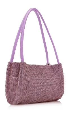 Staud Penny Crystal Shoulder Bag -Lady Fashion Store staud purple penny crystal shoulder bag 2