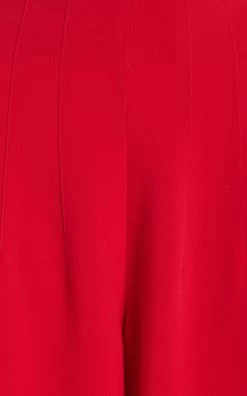 Staud Caleb Crepe Wide-Leg Pants -Lady Fashion Store staud red caleb pant 3