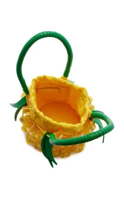 Staud Pietro Beaded Pineapple Bag -Lady Fashion Store staud yellow pietro pineapple bag 5