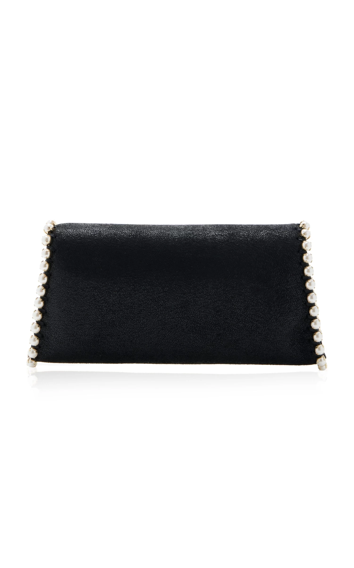 STELLA MCCARTNEY Falabella Pearl-Trimmed Vegan-Leather Clutch 5 STELLA MCCARTNEY Falabella Pearl-Trimmed Vegan-Leather Clutch - Image 3