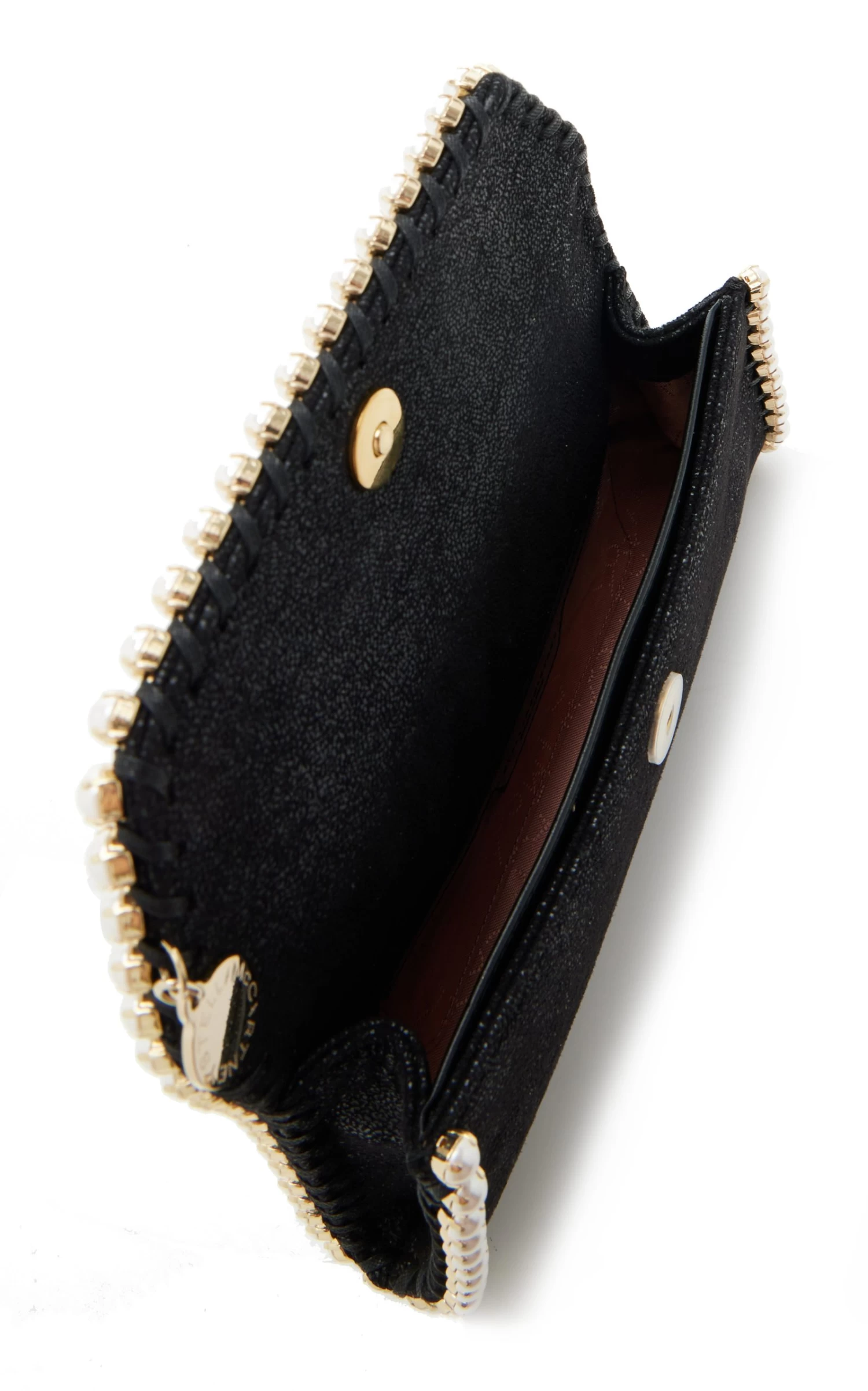 STELLA MCCARTNEY Falabella Pearl-Trimmed Vegan-Leather Clutch 6 STELLA MCCARTNEY Falabella Pearl-Trimmed Vegan-Leather Clutch - Image 4