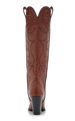 STELLA MCCARTNEY Cowboy Vegan Leather Knee Boots 8 STELLA MCCARTNEY Cowboy Vegan Leather Knee Boots -Lady Fashion Store stella mccartney brown cowboy cloudy alter mat 2