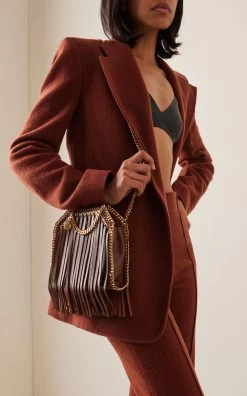 STELLA MCCARTNEY Falabella Tiny Fringed Vegan Leather Tote Bag