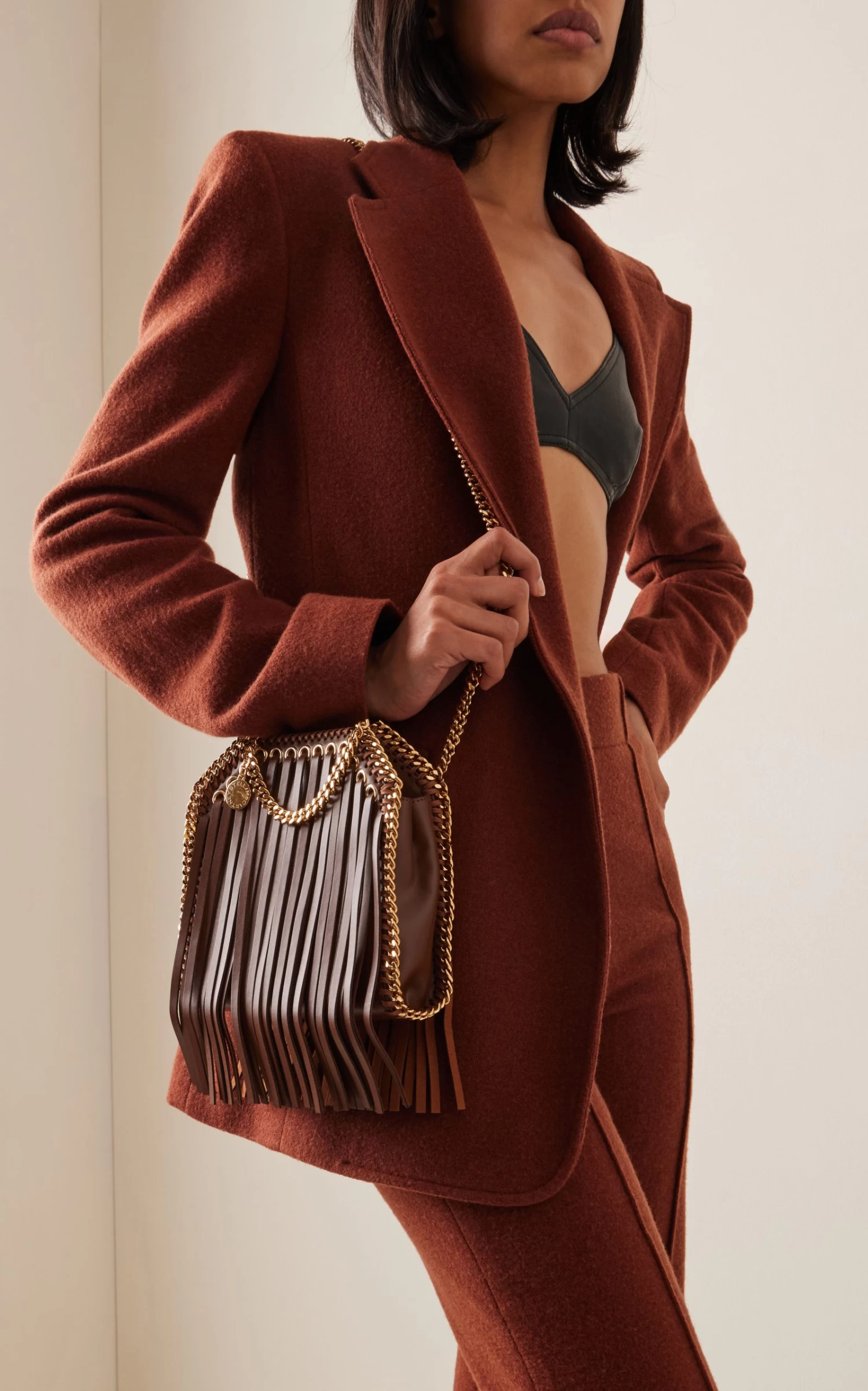 STELLA MCCARTNEY Falabella Tiny Fringed Vegan Leather Tote Bag 3 STELLA MCCARTNEY Falabella Tiny Fringed Vegan Leather Tote Bag