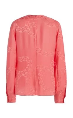 STELLA MCCARTNEY Draped Jacquard Top -Lady Fashion Store stella mccartney pink printed draped top 4