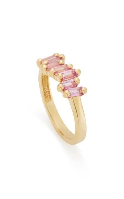 18K Yellow-Gold And Pink Sapphire Ring -Lady Fashion Store suzanne kalan pink 18k yellow gold and pink sapphire ring 1