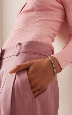 14K Gold Tri-Stone Cocktail Bracelet