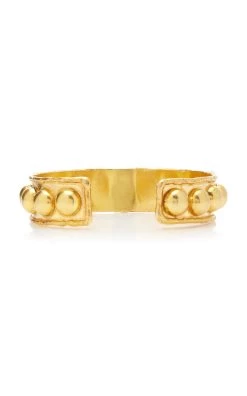 Tribal Gold-Plated Cuff -Lady Fashion Store sylvia toledano gold tribal gold cuff 5
