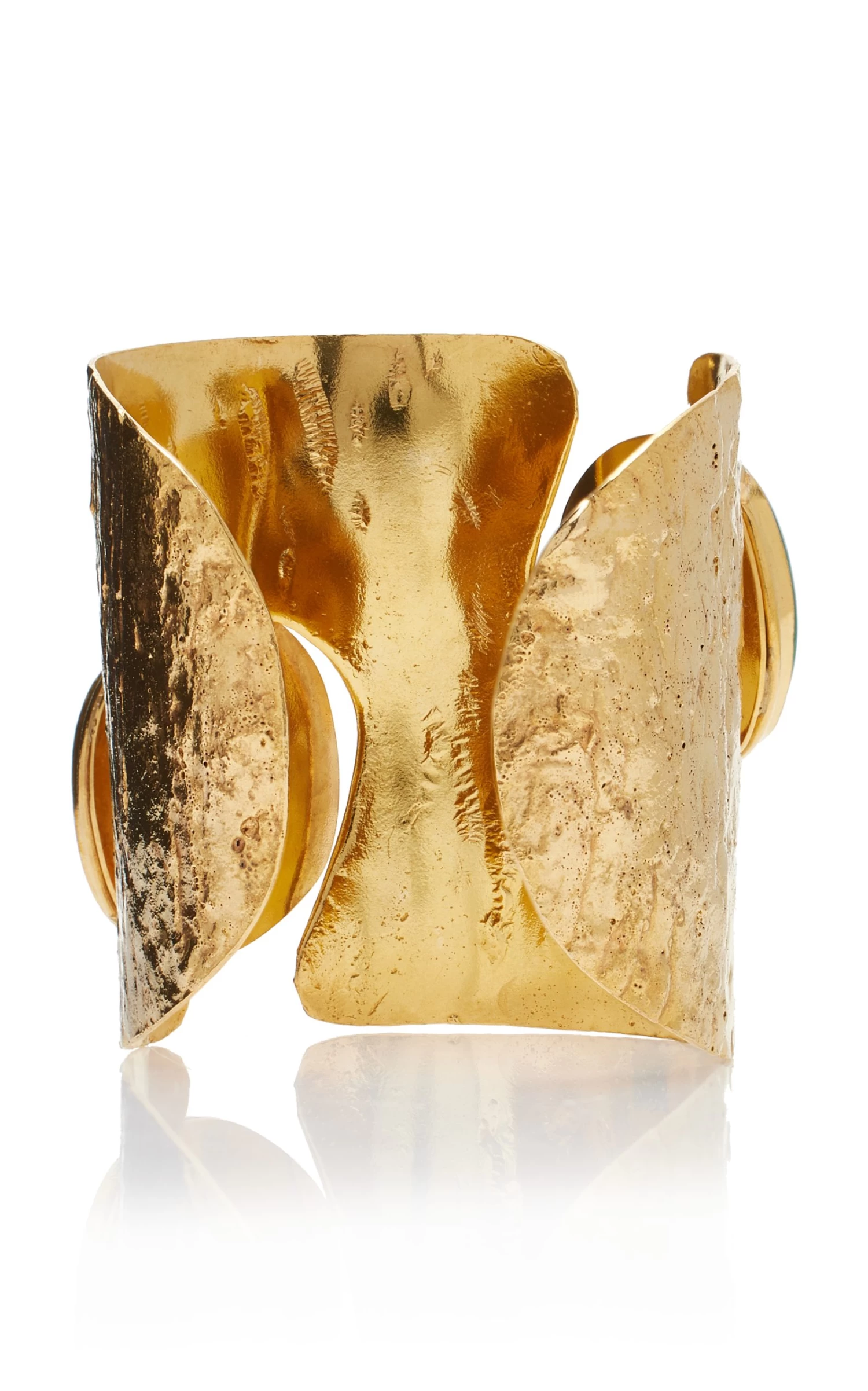 Ajourée II Malachite 22k Gold Cuff 6 Ajourée II Malachite 22k Gold Cuff - Image 4