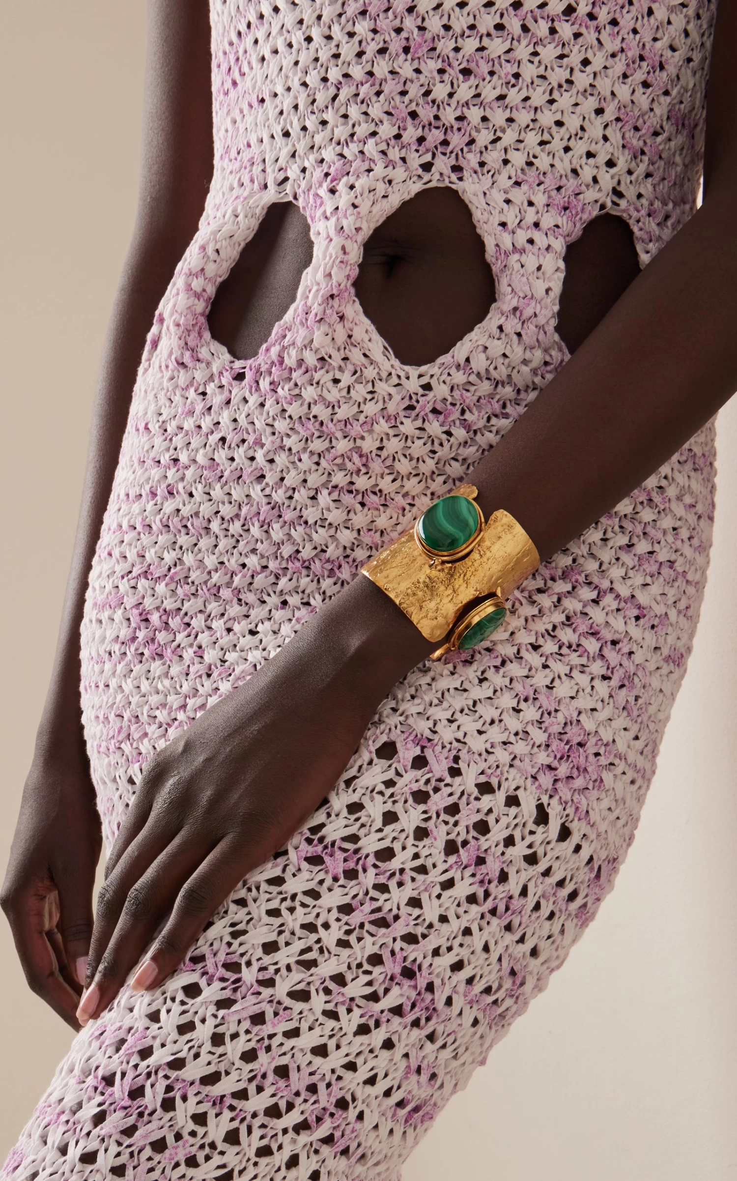 Ajourée II Malachite 22k Gold Cuff 3 Ajourée II Malachite 22k Gold Cuff