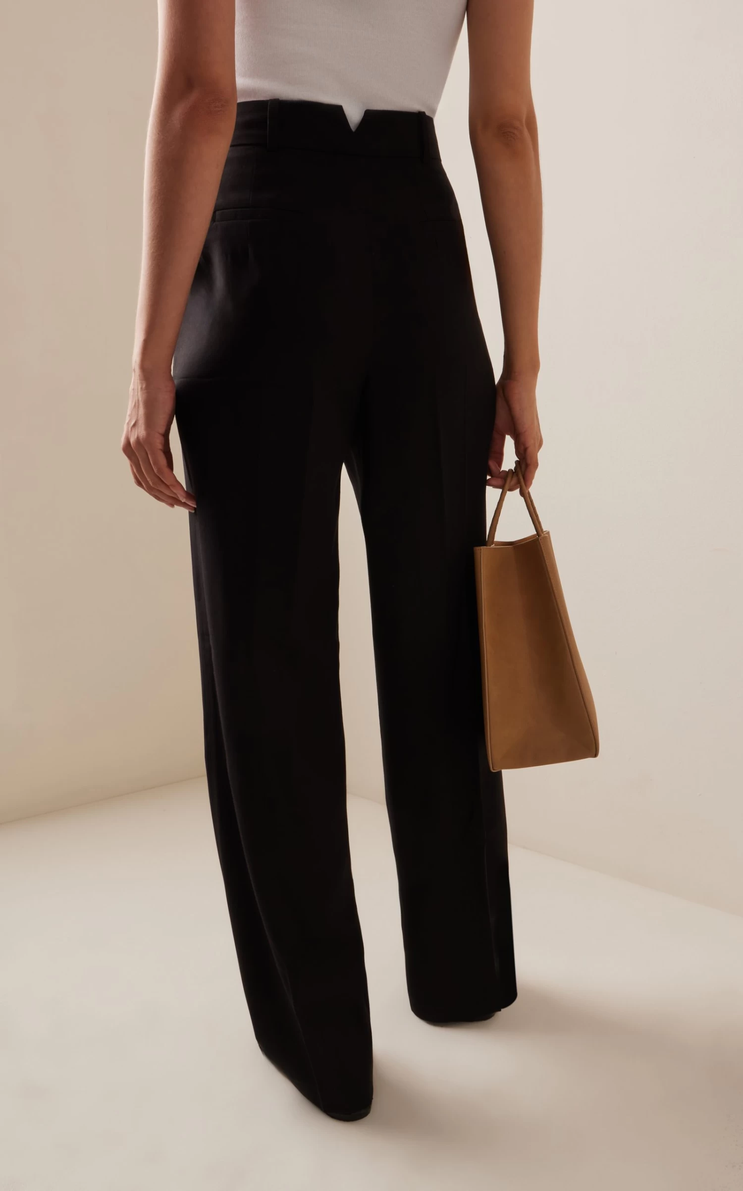 The Frankie Shop Gelso Pleated Woven Wide-Leg Trousers 5 The Frankie Shop Gelso Pleated Woven Wide-Leg Trousers - Image 3