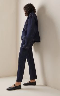 The Row Boheme Leather Mary Jane Flats