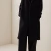 The Row Cassio Wool-Cashmere Coat -Lady Fashion Store the row black cassio coat
