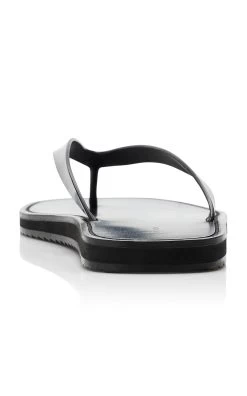 The Row City Leather Flip-Flop Sandals -Lady Fashion Store the row black city flip flop 4