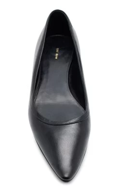 The Row Claudette Leather Flats 9 The Row Claudette Leather Flats -Lady Fashion Store the row black claudette flat 2