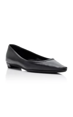 The Row Claudette Leather Flats 11 The Row Claudette Leather Flats -Lady Fashion Store the row black claudette flat 4