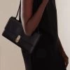 The Row Clea Leather Shoulder Bag 2 The Row Clea Leather Shoulder Bag -Lady Fashion Store the row black clea leather shoulder bag