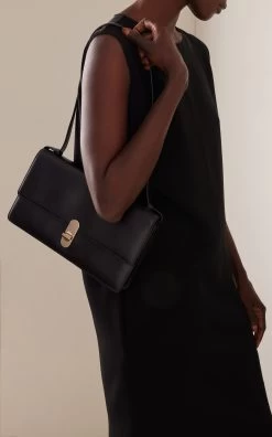 The Row Clea Leather Shoulder Bag