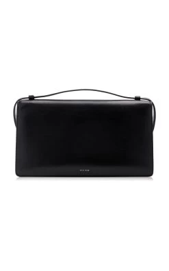 The Row Clea Leather Shoulder Bag 12 The Row Clea Leather Shoulder Bag -Lady Fashion Store the row black clea leather shoulder bag 4