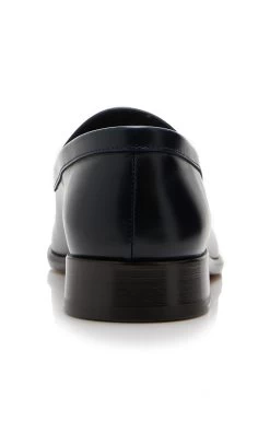 The Row Flynn Leather Loafers -Lady Fashion Store the row black flynn 3