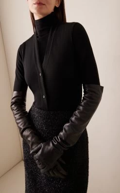 The Row Simon Leather Gloves