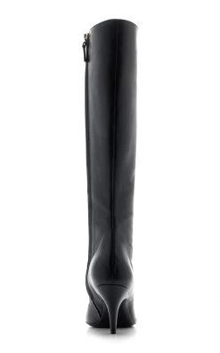 The Row Sling Leather Boots -Lady Fashion Store the row black sling boot 3