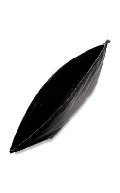 The Row XL Dante Leather Clutch -Lady Fashion Store the row black xl dante leather clutch 5