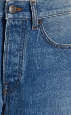 The Row Lesley Cropped Straight-Leg Jeans -Lady Fashion Store the row blue lesley cropped straight leg jeans 3