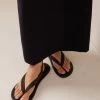 The Row Beach Lace-Up Leather Sandals 1 The Row Beach Lace-Up Leather Sandals -Lady Fashion Store the row brown beach sandal