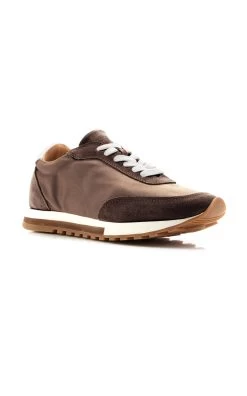 The Row Owen Suede-Trimmed Nylon Runner Sneakers -Lady Fashion Store the row brown owen runner 2