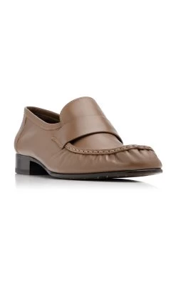 The Row Soft Leather Loafers 10 The Row Soft Leather Loafers -Lady Fashion Store the row brown soft leather loafers 3