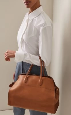 The Row Soft Margaux 17 Leather Tote Bag