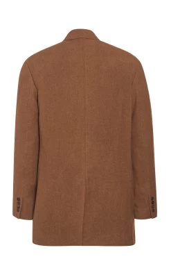 The Row Stonna Silk-Cashmere Flannel Blazer -Lady Fashion Store the row brown stonna silk cashmere flannel blazer 1