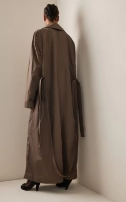 The Row Cadel Oversized Trench Coat -Lady Fashion Store the row green cadel oversized trench coat 2