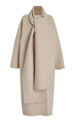 The Row Notte Cashmere Scarf Coat 12 The Row Notte Cashmere Scarf Coat -Lady Fashion Store the row ivory notte coat 4