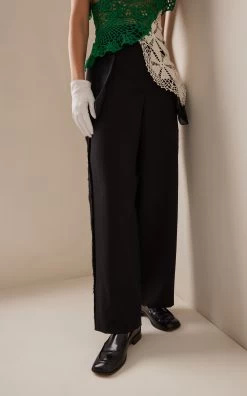 The Row Mensy Leather Loafers -Lady Fashion Store the row navy mensy loafer 2