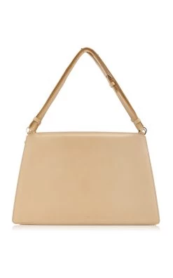 The Row Delanie Leather Bag -Lady Fashion Store the row neutral delanie leather bag 4