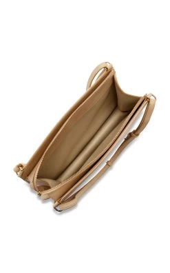 The Row Delanie Leather Bag -Lady Fashion Store the row neutral delanie leather bag 5