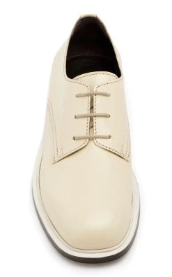 The Row Jules Derby Shoes -Lady Fashion Store the row white jules derby shoes 2