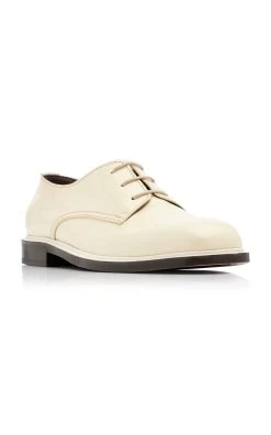 The Row Jules Derby Shoes -Lady Fashion Store the row white jules derby shoes 3