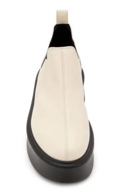 The Row Robin Leather Boots -Lady Fashion Store the row white robin leather boots 2