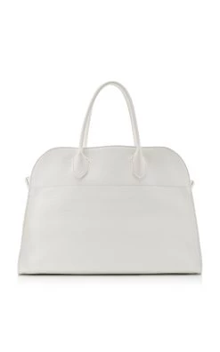 The Row Soft Margaux 15 Leather Tote Bag 8 The Row Soft Margaux 15 Leather Tote Bag -Lady Fashion Store the row white soft margaux 15 2