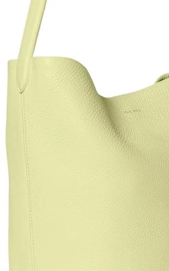 The Row Small Park N/S Leather Tote Bag 11 The Row Small Park N/S Leather Tote Bag -Lady Fashion Store the row yellow small park leather tote 4
