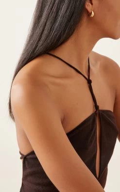 Tom Wood Small Ice Hoop Gold-Plated Earrings