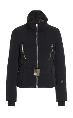 Rose Fur-Trimmed Shell Jacket -Lady Fashion Store toni sailer black rose w fur 3