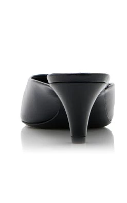 Toteme Leather Mules 8 Toteme Leather Mules -Lady Fashion Store toteme black leather mule 2