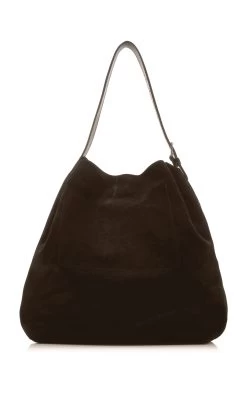 Toteme Belted Suede Tote Bag -Lady Fashion Store toteme brown belted suede tote bag 3