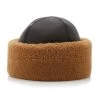 Toteme Shearling-Lined Leather Hat -Lady Fashion Store toteme brown leather and shearling winter hat